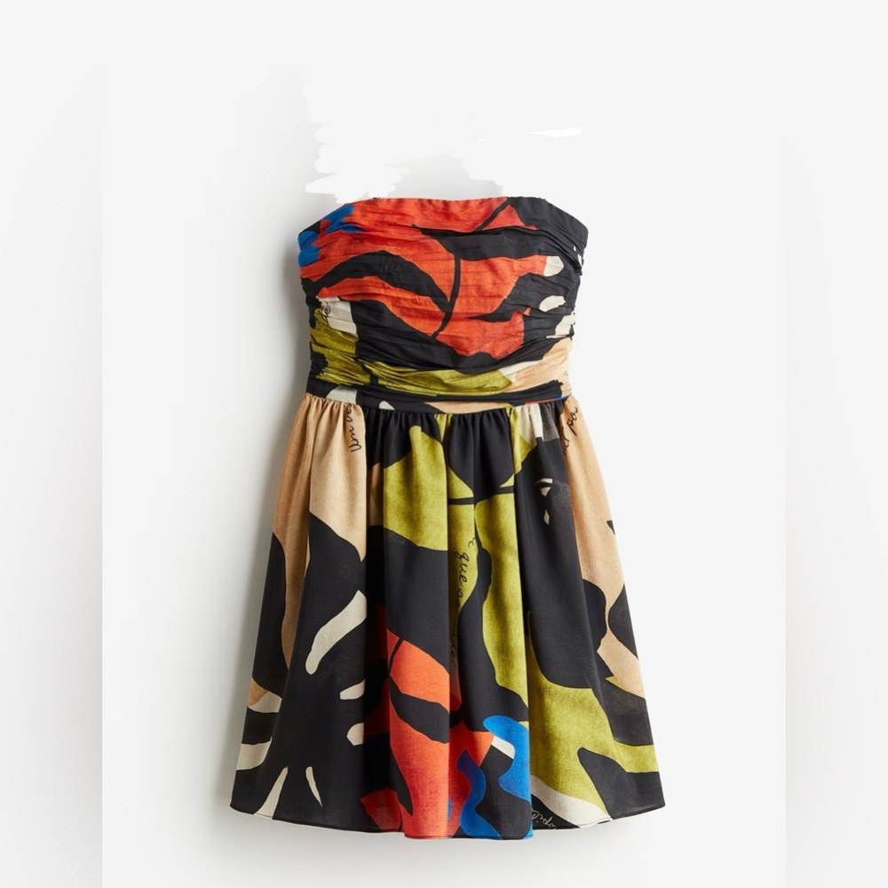 H&M Bandeau Dress with Flared Skirt - XXL